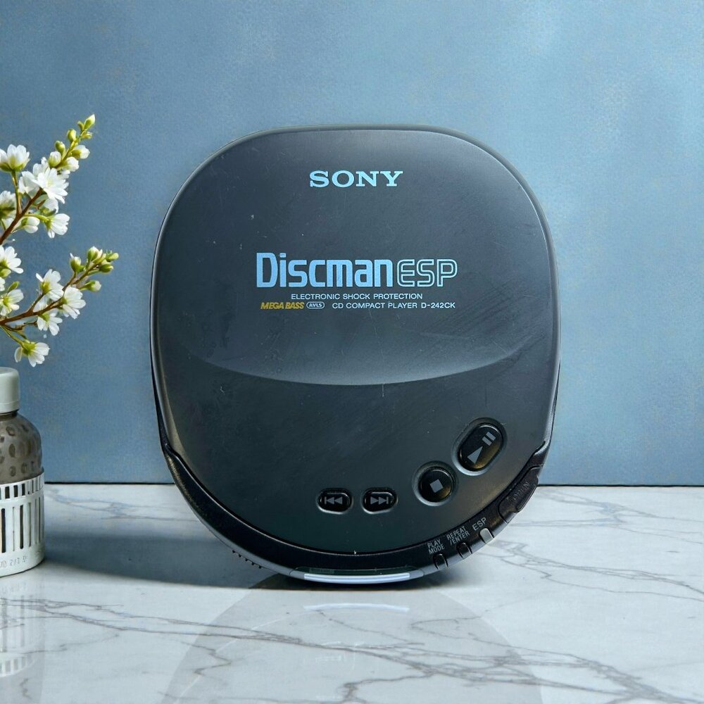 SONY Discman ESP D-242CK Portable CD Player 1996 Made in Japan - Tested Works
